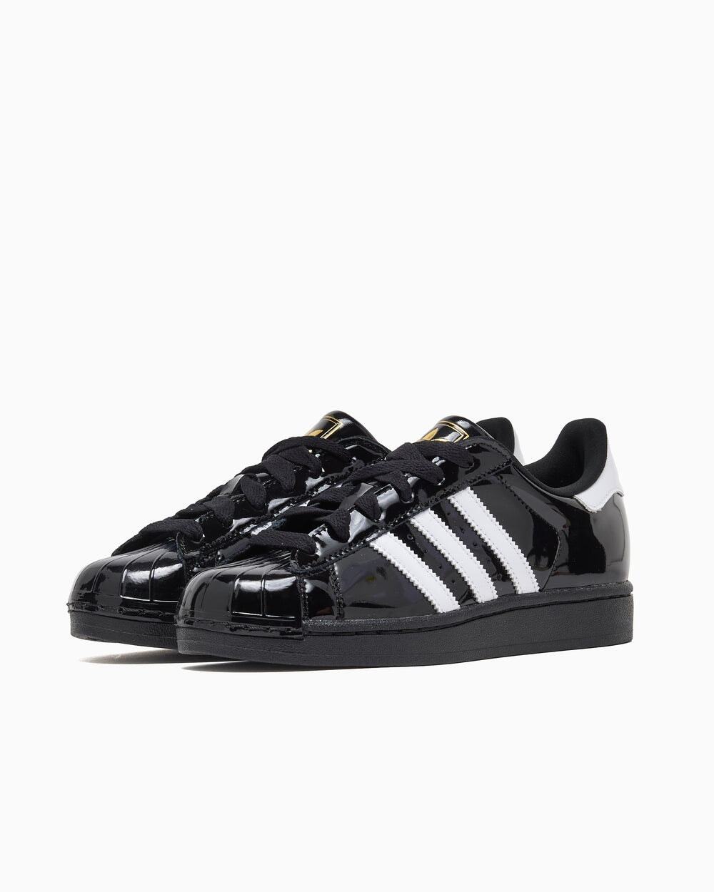 ADIDAS ORIGINAL WOMEN'S 8 SUPERSTAR II 2 PATENT LEATHER CORE BLK WHT NIB JS4009
